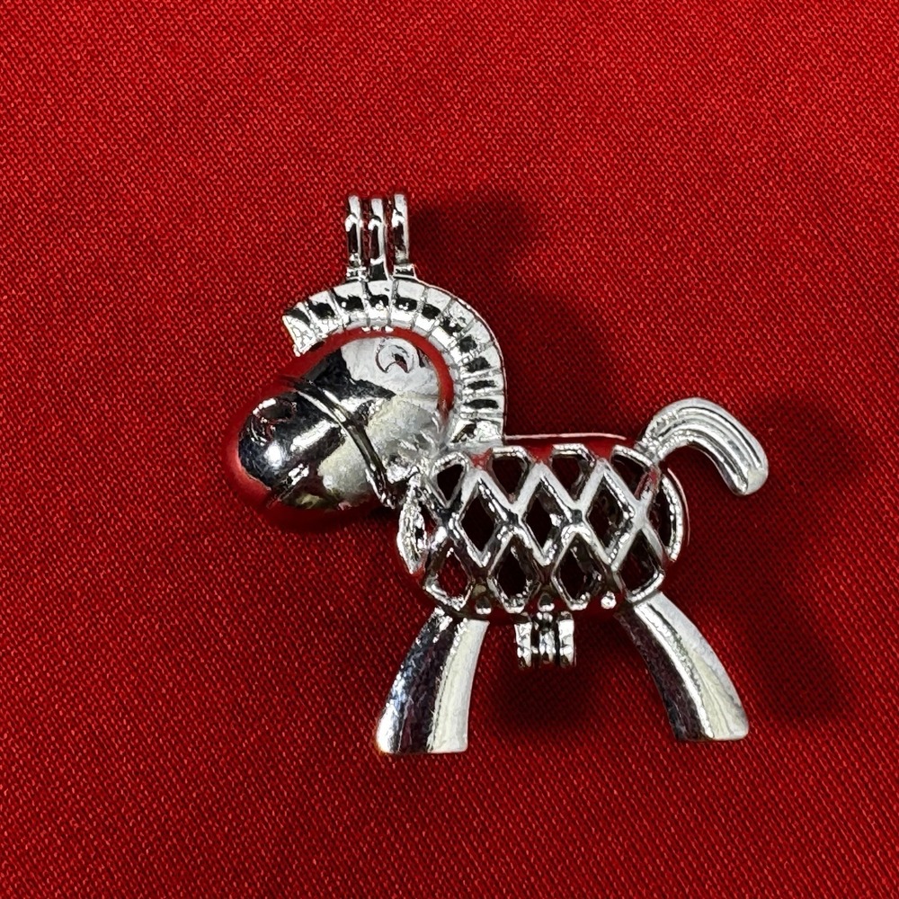 Silver Tone Horse Essential‎ Oil Diffuser Pendant